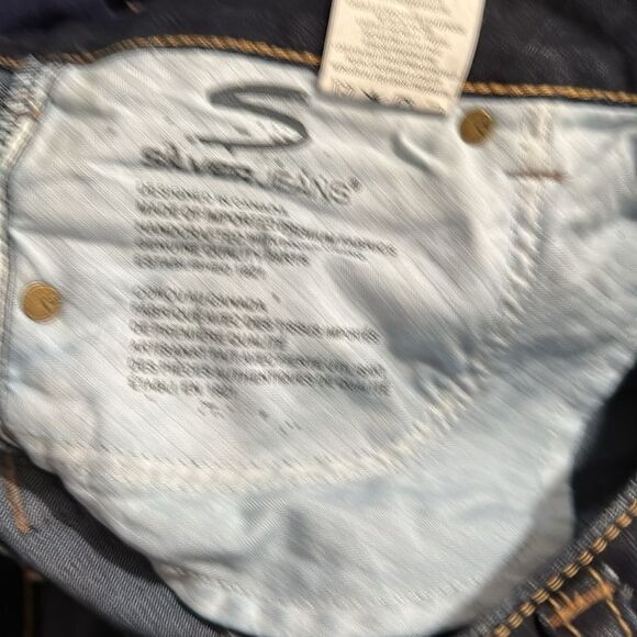 Silver Jeans Womens 31x34 Suki Mid Rise Boot Cut Dark Wash - Picture 10 of 12